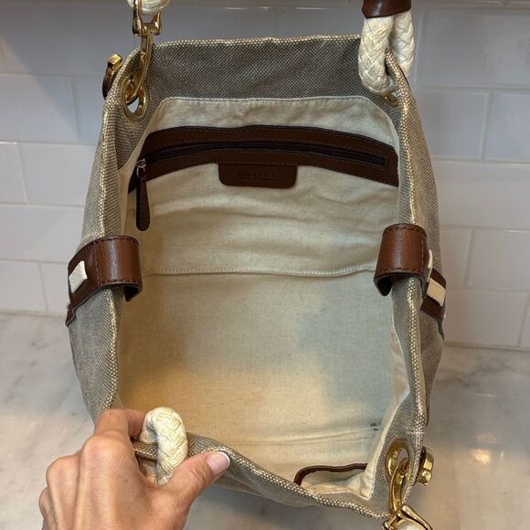 Michael Kors Bag Purse Handbag Canvas Sailor Rope Tote Bag Pocketbook - Picture 14 of 16